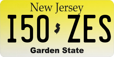 NJ license plate I50ZES