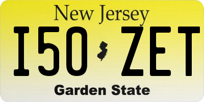 NJ license plate I50ZET