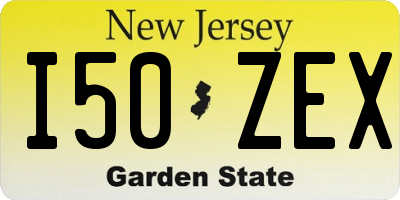 NJ license plate I50ZEX