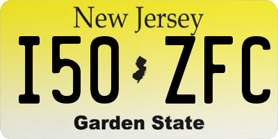 NJ license plate I50ZFC