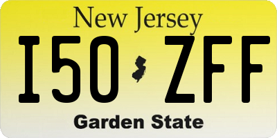 NJ license plate I50ZFF