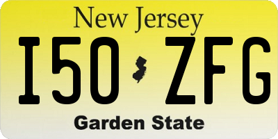 NJ license plate I50ZFG