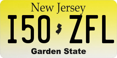 NJ license plate I50ZFL