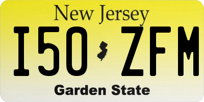 NJ license plate I50ZFM