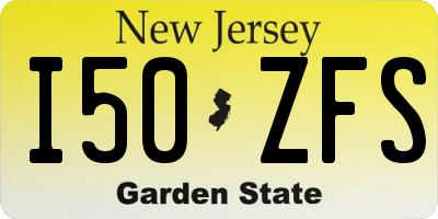 NJ license plate I50ZFS