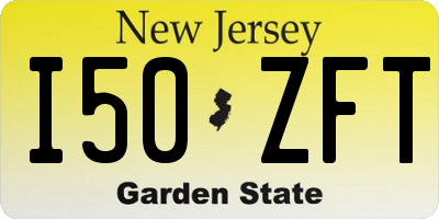 NJ license plate I50ZFT