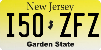 NJ license plate I50ZFZ