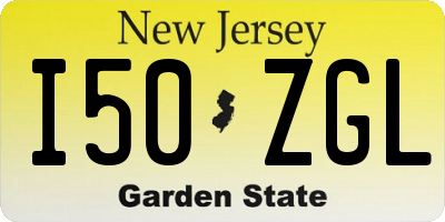 NJ license plate I50ZGL