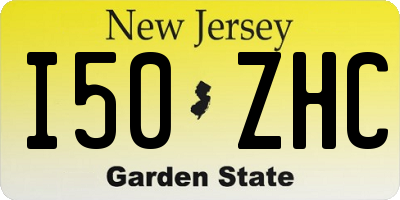 NJ license plate I50ZHC