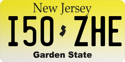 NJ license plate I50ZHE