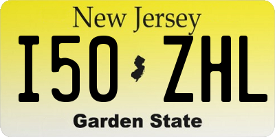 NJ license plate I50ZHL