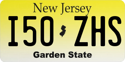 NJ license plate I50ZHS