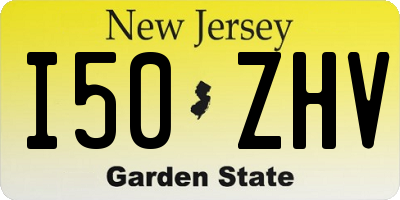 NJ license plate I50ZHV