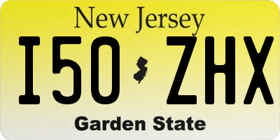 NJ license plate I50ZHX
