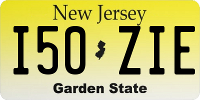 NJ license plate I50ZIE
