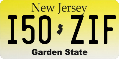 NJ license plate I50ZIF