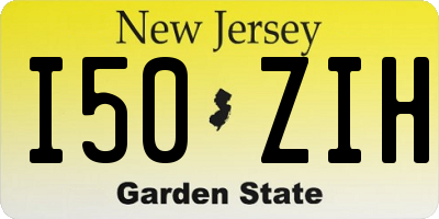 NJ license plate I50ZIH