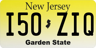 NJ license plate I50ZIQ