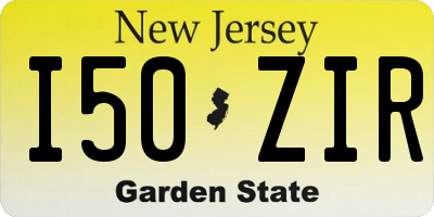 NJ license plate I50ZIR