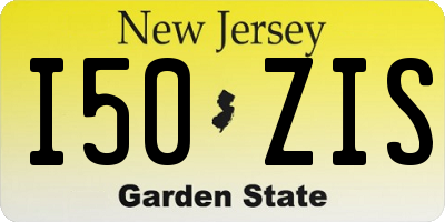 NJ license plate I50ZIS