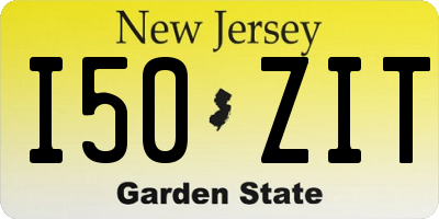 NJ license plate I50ZIT