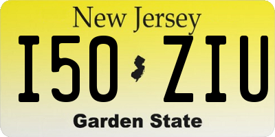 NJ license plate I50ZIU
