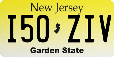 NJ license plate I50ZIV