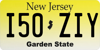 NJ license plate I50ZIY