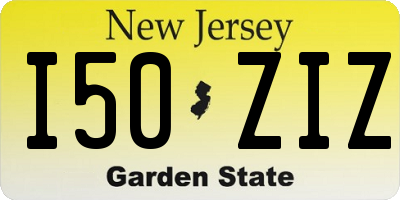 NJ license plate I50ZIZ
