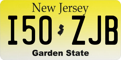 NJ license plate I50ZJB