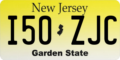 NJ license plate I50ZJC