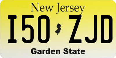 NJ license plate I50ZJD