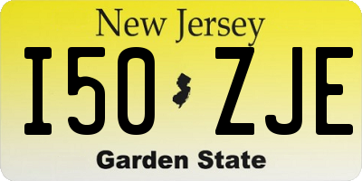 NJ license plate I50ZJE