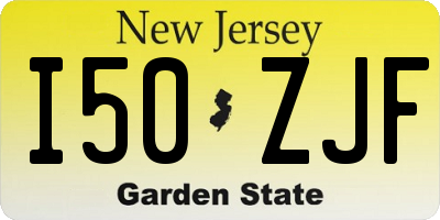 NJ license plate I50ZJF