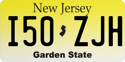 NJ license plate I50ZJH