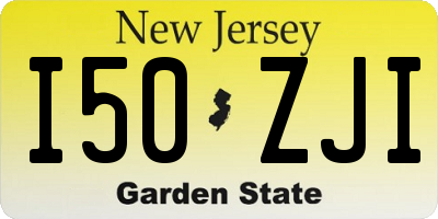 NJ license plate I50ZJI