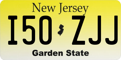NJ license plate I50ZJJ