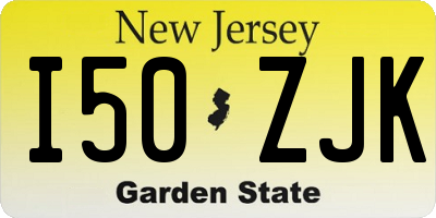 NJ license plate I50ZJK