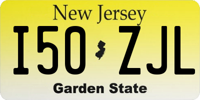 NJ license plate I50ZJL