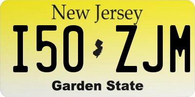 NJ license plate I50ZJM