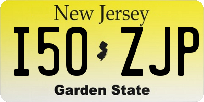 NJ license plate I50ZJP