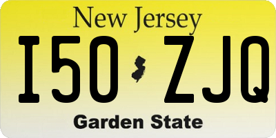 NJ license plate I50ZJQ