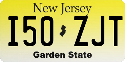 NJ license plate I50ZJT
