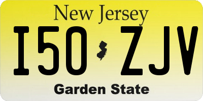 NJ license plate I50ZJV