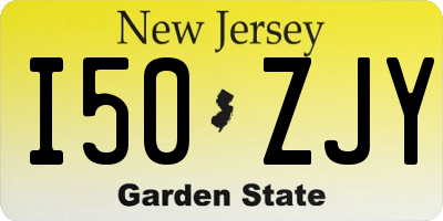 NJ license plate I50ZJY