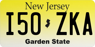 NJ license plate I50ZKA