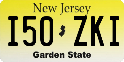NJ license plate I50ZKI