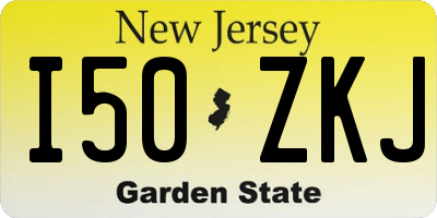NJ license plate I50ZKJ