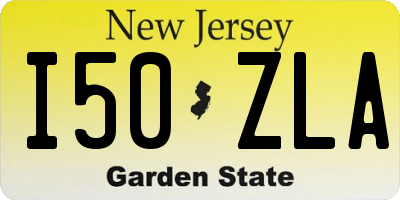 NJ license plate I50ZLA