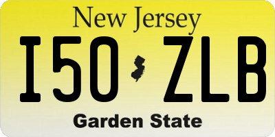 NJ license plate I50ZLB